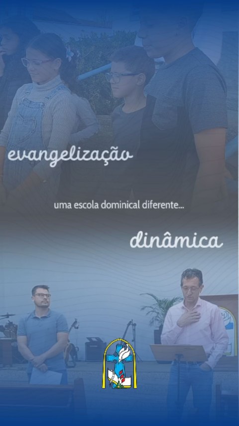 Participantes de uma Escola Dominical com atividade de evangelização